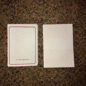 In Deep Appreciation Sympathy Thank you Cards NEW 25 Cards and Envelopes
